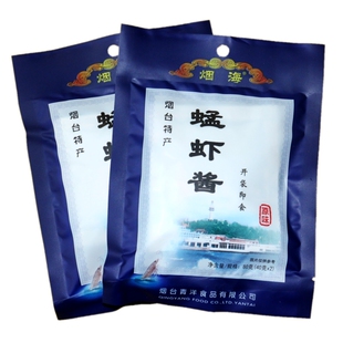烟台特产蜢子虾酱青洋虾酱开袋即食烟海蜢虾酱80g*10袋烧烤商用