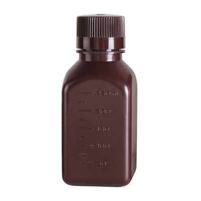 塑料方瓶化学试剂瓶30/50/60/100/125/250/500/1000ml密封方形瓶子半透明PP耐高低温本白棕色塑料小口取样瓶