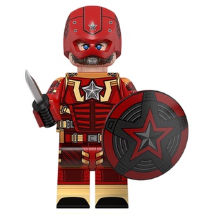 中国积木超英系列模仿大师红色守卫者第三方拼插积木小人仔玩具