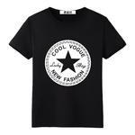 男士短袖t恤2025夏季新款男装打底衫潮流韩版圆领印花体恤百搭