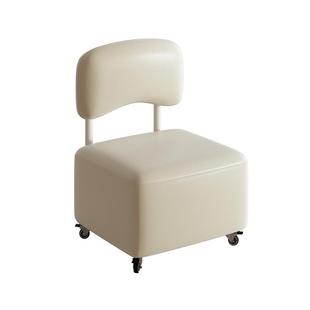 万向轮小凳子家用滑轮矮凳换鞋凳储物凳收纳凳带娃客厅儿童靠背椅