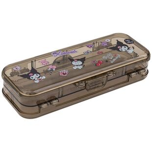 亚克力透明笔盒考试专用双层文具盒男孩男款男童女生女孩款铅笔盒小学生初中生儿童塑料笔袋收纳文具用品大全