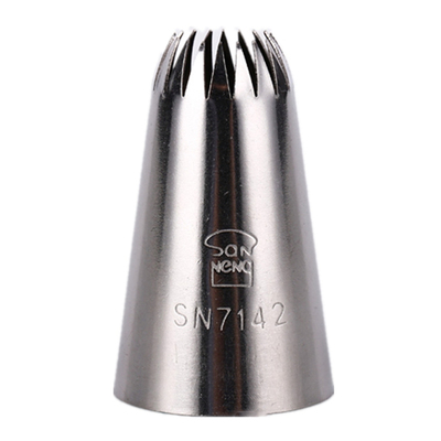 三能SN7142花嘴蛋白糖裱花嘴蛋糕奶油裱花嘴18齿裱花嘴大号SN7141