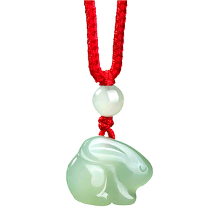 和田玉生肖兔吊坠属相小兔子挂件2026马年饰品送女友礼物天然白玉