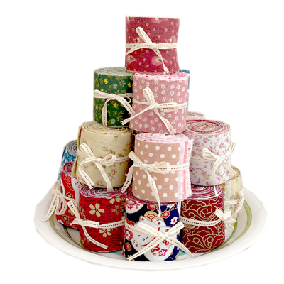 手工棉布大肠圈diy蛋糕卷布条