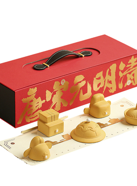 紫砂官帽摆件唐宋元明清可养茶宠精品礼盒装工艺收藏品家居装饰品