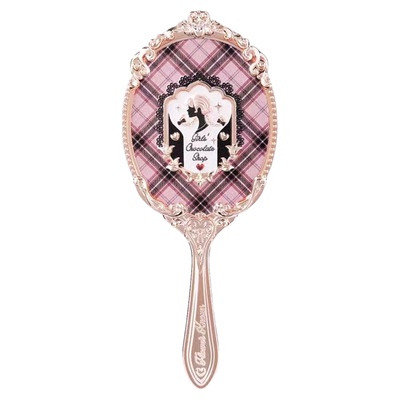 花知晓周边巧克力手持镜手拿镜奶茶棕黑草莓镜子