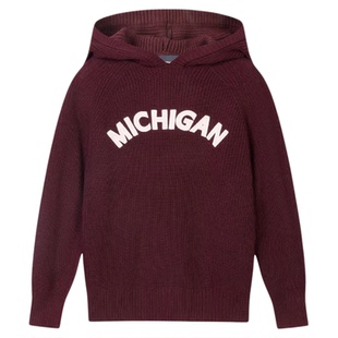 暇步士童装儿童毛衣线衫25冬新品男童线衣宝宝连帽女童洋气针织衫