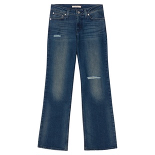 Levi's李维斯26年春夏新款女士美式复古高街低腰修身微喇牛仔裤