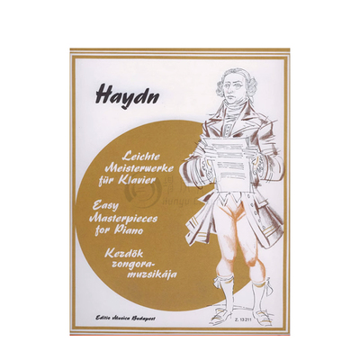 海顿 9首简易钢琴名作 钢琴独奏带指法 布达佩斯原版进口乐谱书 Haydn Joseph EASY MASTERPIECES FOR PIANO Z 13211