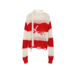 【节日限定】REVAN芮范盘花绣条纹毛衫RL10601130