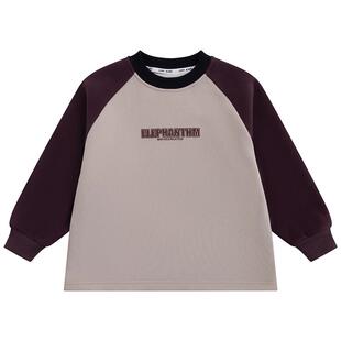 小象汉姆童装男童加绒卫衣儿童冬装打底衫2026新款男童内搭上衣潮