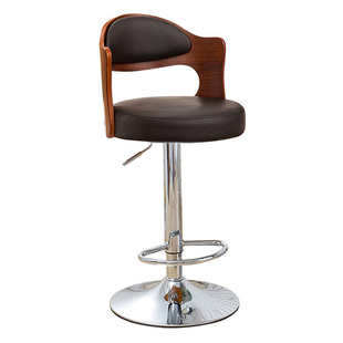 吧台椅家用酒吧椅子吧凳升降靠背椅实木阳台吧凳前台收银椅高脚凳