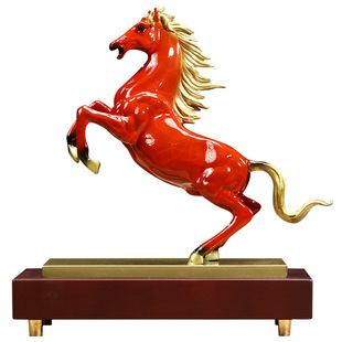 马到成功铜马摆件老板办公室客厅酒柜装饰品生肖马乔迁开业礼物