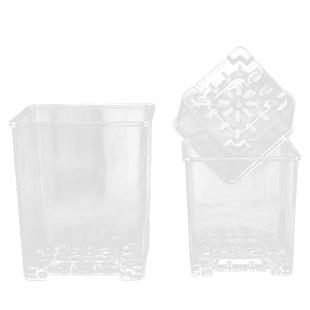 加高透明树脂塑料正方形花盆透气控根蝴蝶兰养可视观察植物根系