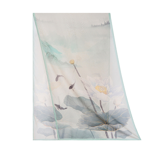 万事利真丝丝巾妈妈礼物100%桑蚕丝旅行纱巾披肩长巾头巾丝绸礼盒