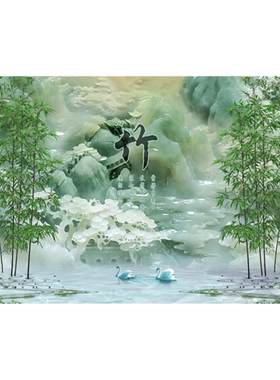新款8d立体墙布壁画2021电视背景