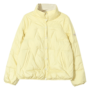 GESGOO小个子立领羽绒服女冬季2025新款洋气黄色90白鸭绒外套宽松