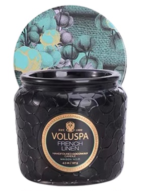 Voluspa香薰蜡烛小浮雕玻璃罐精油香氛氛围感小众小众氛围礼物