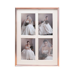 洗照片加铝合金相框摆台婚纱照ins三连框相片框6寸相册挂墙定制做