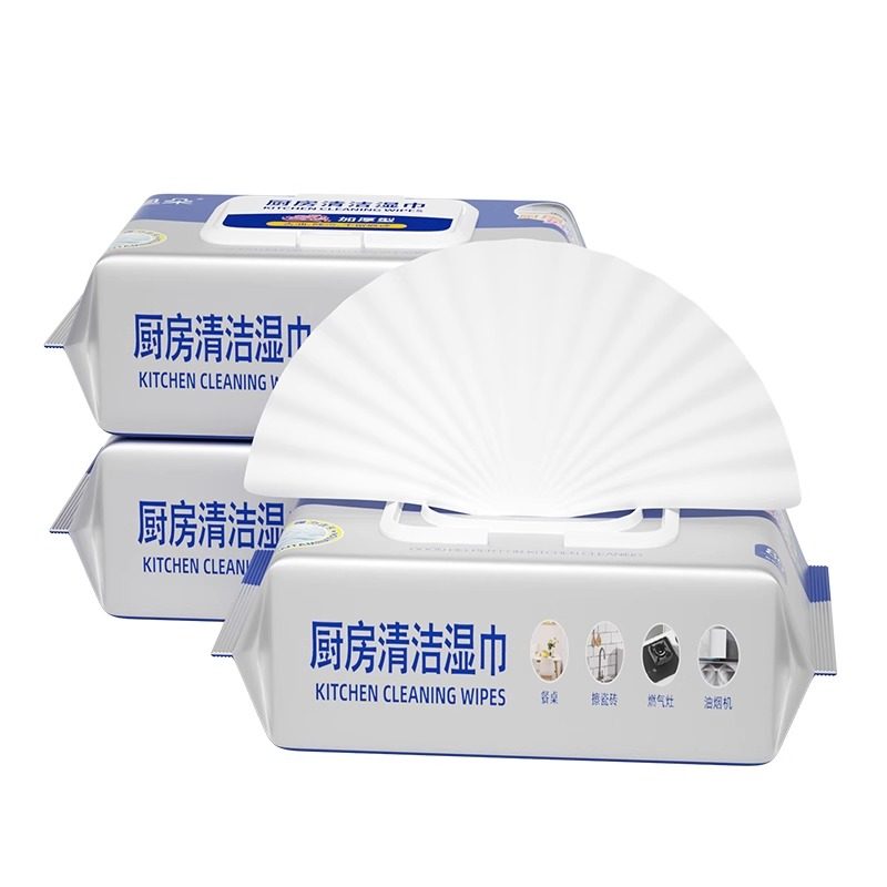 用厨房专用湿纸巾除油去污一次性抹布神器清洁油烟机灶台擦油纸