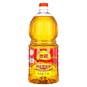 增城泰稷牌纯正花生油1.8L广东特产食用油物理压榨一级浓香型煎炸
