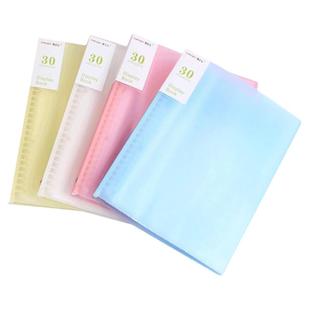 可定制 B5增值税发票收据文件夹 30页资料册学生试卷透明插页夹26孔活页夹 DIY剪报快递面单卡片档案存纳专用