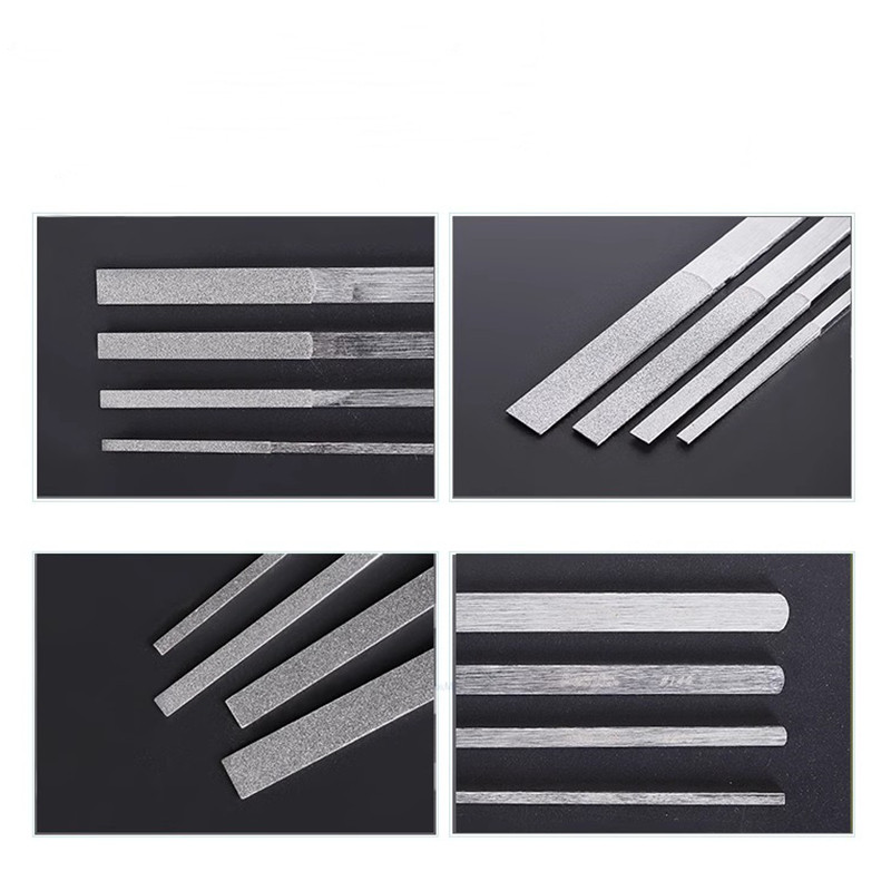 金刚石锉刀1000目特细精钢平板斜面金钢锉刀打磨工具2mm4mm6mm8mm