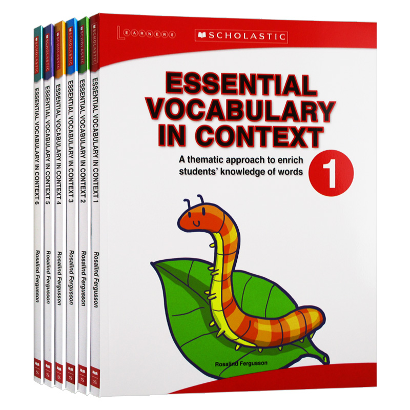 学乐语境记英语词汇练习册6册 英文原版 Scholastic Essential Vocabulary in Context  美国小学1-6年级 英文版进口英语书籍