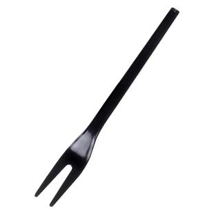 一次性叉子水果叉小叉子塑料包装黑色小吃叉加厚甜品叉蛋糕叉餐具