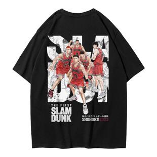 灌篮高手电影联名樱木花道湘北五虎流川枫短袖t恤衫男女纯棉半袖