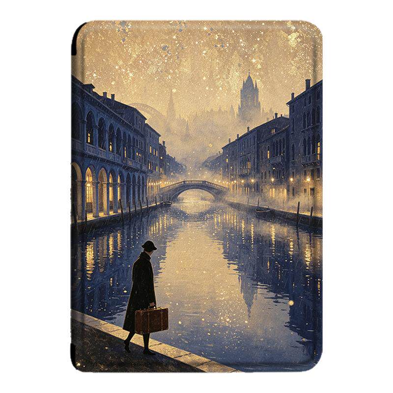 油画夜景kindle电子书保护套