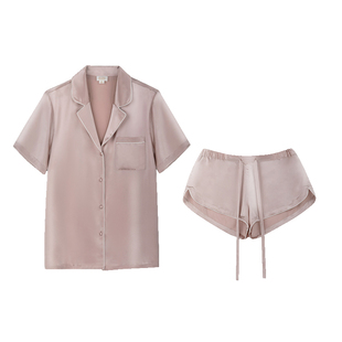 卿影』丝侬真丝睡衣女款套装高级感短袖短裤丝绸桑蚕丝家居服