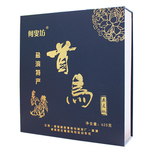 滨海白首乌礼盒 原产地多年生何叟坊首乌粉片组合555克 盐滨特产