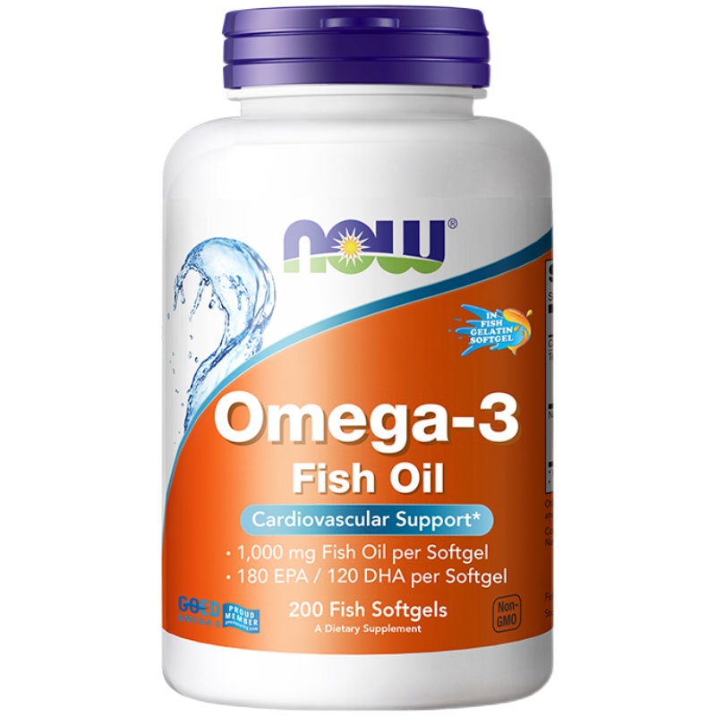 【nowfoods】深海鱼油omega3软胶囊200粒