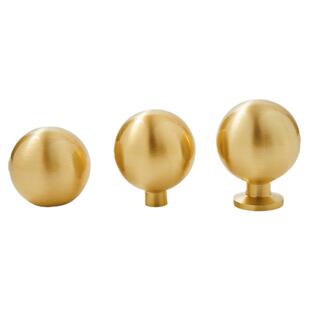 球形抽屉拉手黄铜现代简约轻奢北欧衣柜门鞋柜圆形小拉手单孔把手