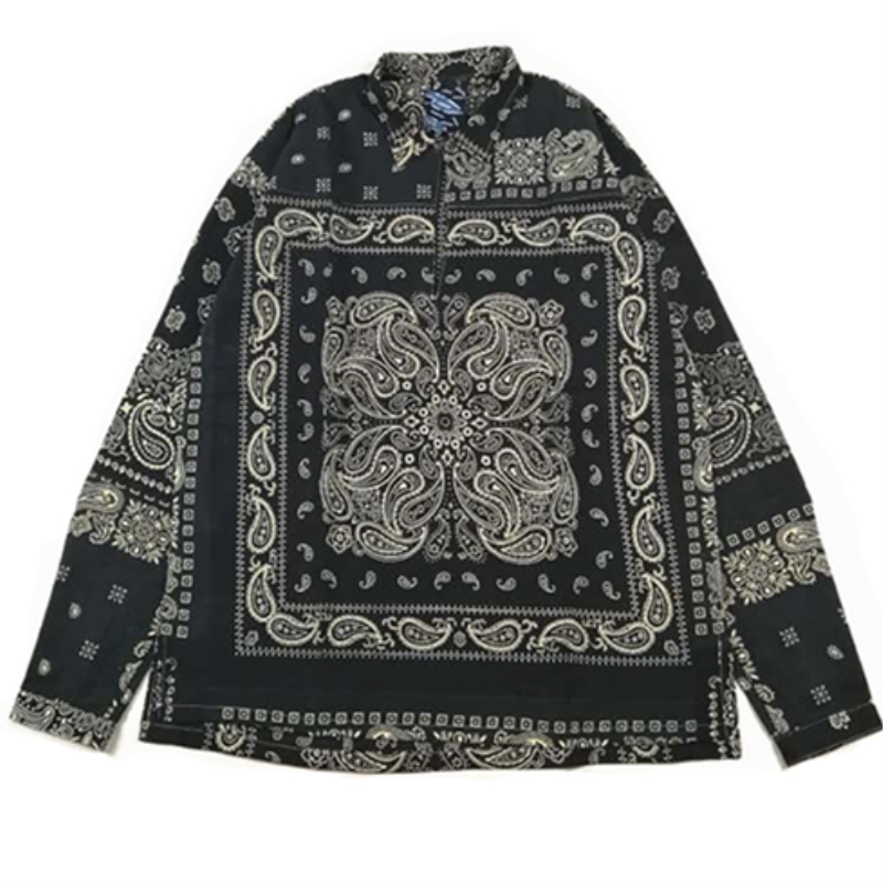 SONOFLOONG复古腰果花衬衫日系轻薄潮流 ict bandana tunic shirt