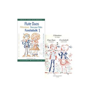 儿童入门初学者长笛二重奏 多支长笛 全套共一至二卷 布达佩斯乐谱书 Flute Duos for Beginners Edited by Csupor Laszlo