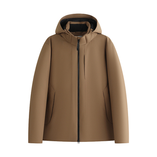 【匈牙利拒水白鹅绒服】霞湖世家90绒子立领可拆卸帽羽绒服男332A