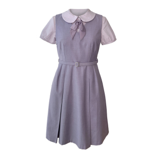 中牌制服馆 夏沫背心裙V领收腰jk制服紫蓝系少女春秋套装