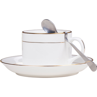 骨瓷咖啡杯 欧式小奢华 咖啡杯套装杯碟配勺简约英式下午茶红茶杯