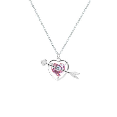 925纯银褶皱肌理爱心项链