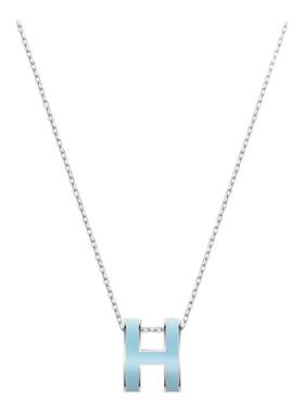 周珍珍高定版H字母项链女18K白金吊坠送女友闺蜜生日礼物
