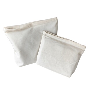佑木包袋米白色帆布棉麻包内胆收纳包拉链抽绳束口手拿包防磨损袋