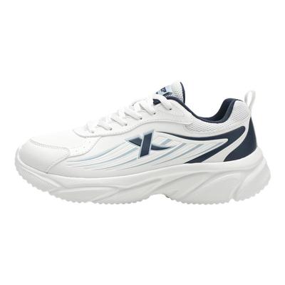 特步男鞋皮面防水跑步鞋