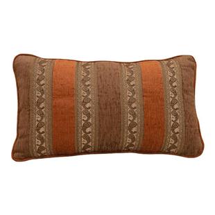 圣奇尼美式沙发抱枕复古高级感轻奢高端腰枕靠枕套橘色雪尼尔条纹