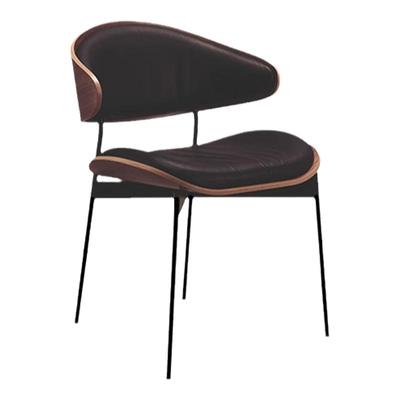 【十年质保】极简轻奢牛皮餐椅