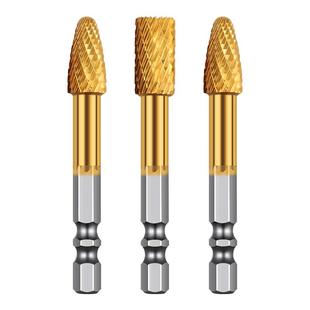 镀钛钨钢旋转锉硬质合金铣刀扩孔钻头内磨头不锈钢铁电动打磨工具