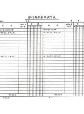 立信319-20银行存款表财务账册