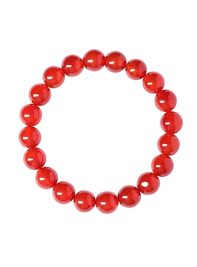 天然玛瑙手串女冰种高冰红玛瑙